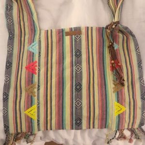 Billabong Tribal print hobo bag with tassels